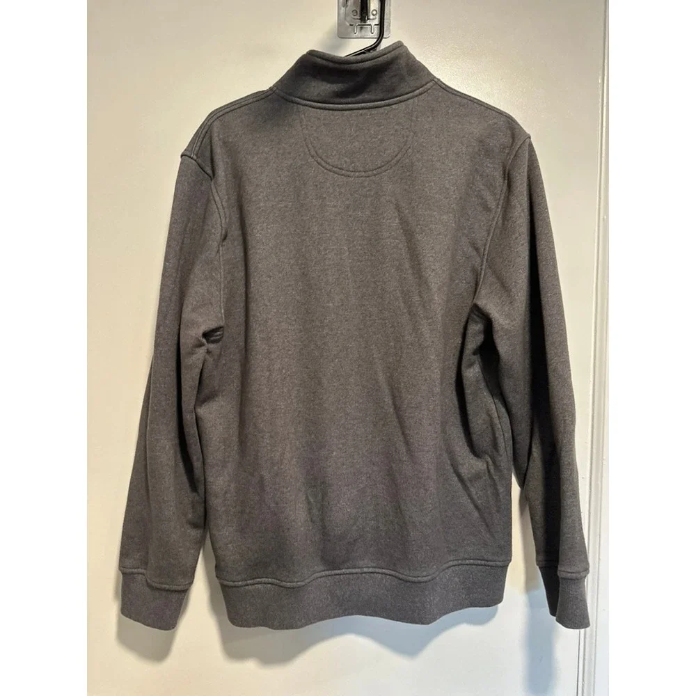IZOD Preppy Advantage Performance Quarter Zip Pullover Sz:M Gray Stretch sporty